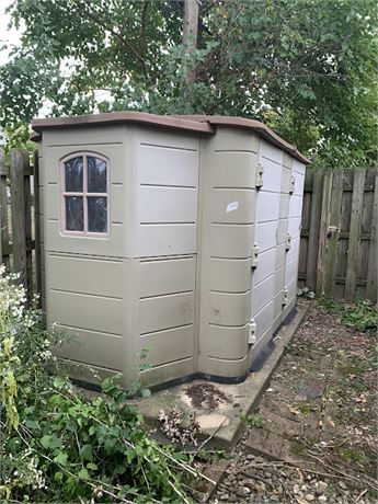 Thinking Outside Heavy Duty Plastic Storage Shed Model 44005 With Window