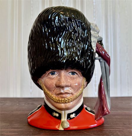 Royal Doulton The Guardsman Large Character Jug D6765 7.5" England