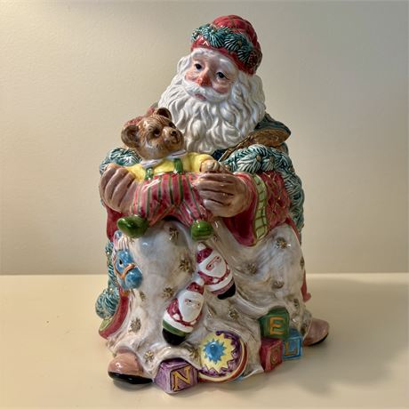 Fitz & Floyd Santa with Bear Cookie Jar