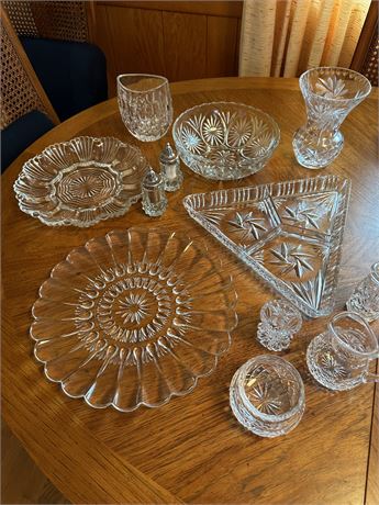 Crystal Items, Vases, Dishes, Bowls, Salt and Pepper