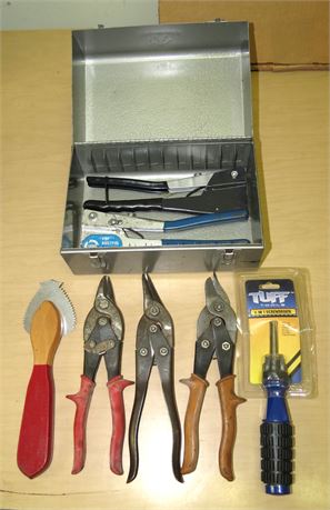 Small Box of Tools: Cutters, Rivet Guns