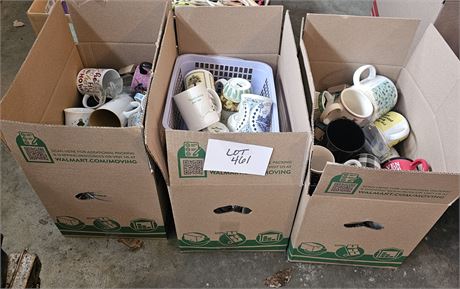 Large Lot Of Mixed Coffee Cups