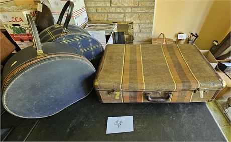 Vintage Suitcase & Travel Bag Lot