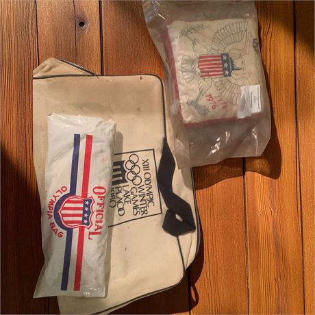 1980 Lake Placid Olympic Winter Games Tote, Bicentennial Pillow & More