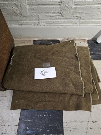 Army Green Military Wool Full Size Blanket