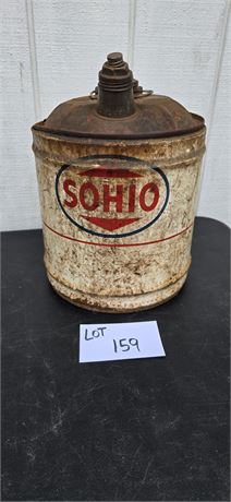 Vintage Sohio Metal Gas Can