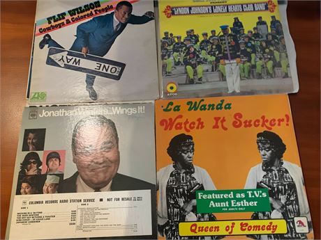 Comedy Albums - Jonathan Winters, Flip Wilson, LA Wanda, Earle Doud & Alen Robin