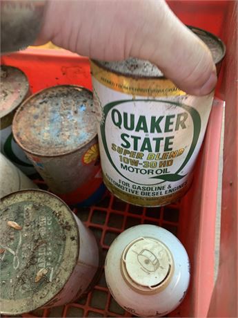 Tin Can Oil Quarts - Unopened