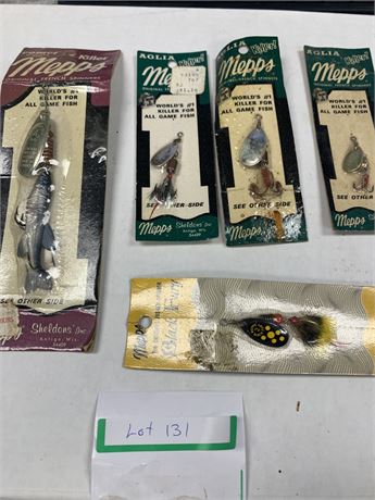 Mepps Sheldon's Inc Lure Lot of 5 - Aglia - Comet - Black Fury