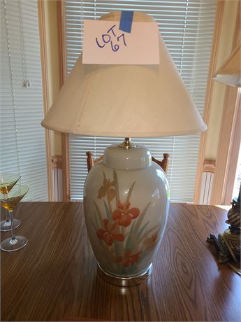 Wild Iris Peach Tones Table Lamp