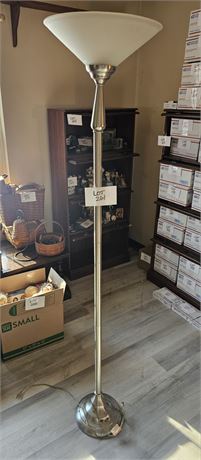 Silver Tone Floor Lamp