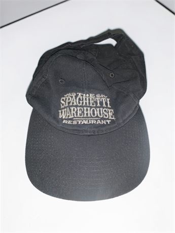 Black Spaghetti Warehouse Restaurant Embroidered Logo Cap (Adjustable)
