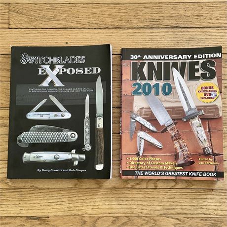 RARE Switchblades Exposed and Knives 2010 (w/ DVD) Softcover Books