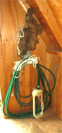 Hose, Sprinkler, Rope, Bungee Cords