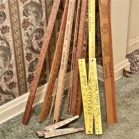 Yardsticks Lot w/ Other Units of Measurement Mixed In