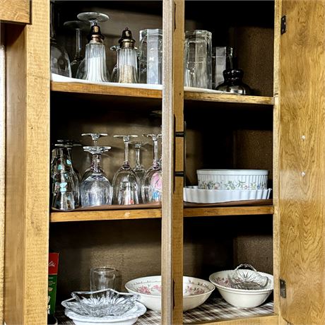 Kitchen Cupboard CLEANOUT - Glassware, Serving Dishes, Misc.