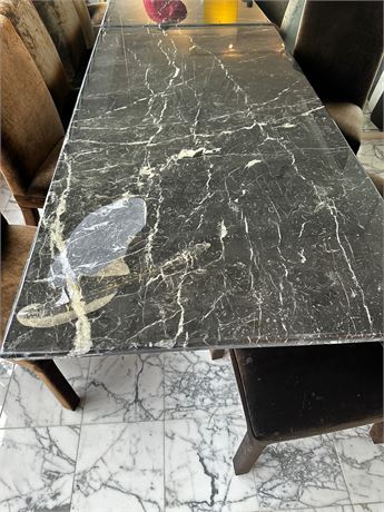 Resin Coated Marble Dining Table and 6 chairs