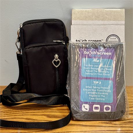 New Touchscreen Purse and Black Crossbody Travel Purse