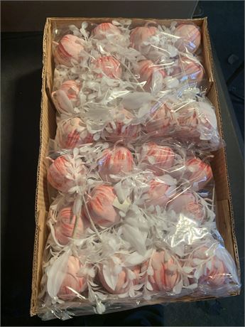 Artificial Pink & White Apple Fruit Flower Pick Bundles - Total of 4 Boxes