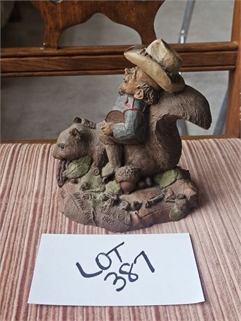 Tom Clark Creations 1985 "Buffalo Bill" Gnome Figurine – Artist Signed in Ink