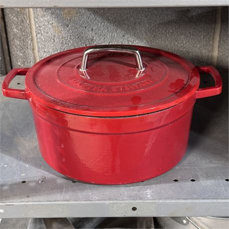 Martha Stewart Red Enamel Dutch Oven