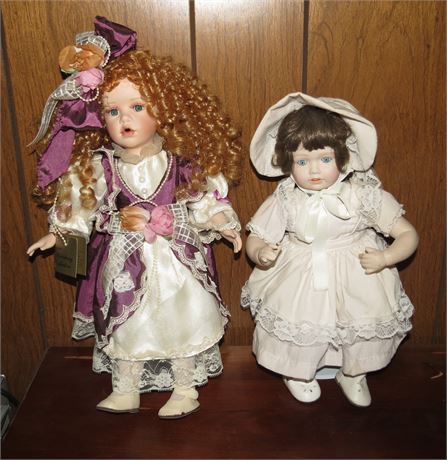 2 Porcelain Dolls