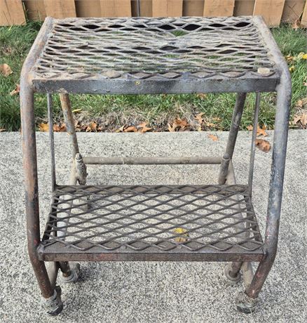 Metal Step-Stool W/Wheels