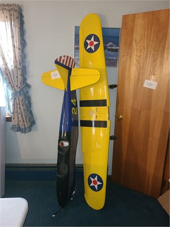 R/C U.S. Army #24 Airplane with Wings & Engine Installed - Not Assembled