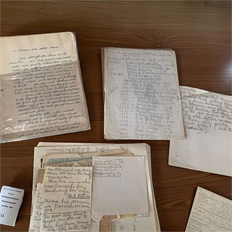 Collection of Handwritten Letters/Diary Entries, Stories