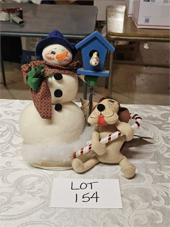 Annalee 10" Country Snowman & Waldos First Christmas Dolls