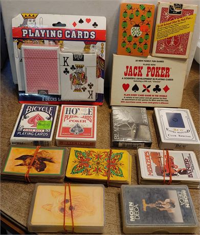 Large Lot of New & Used Playing cards