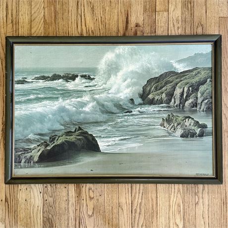 James Fetherolf Mid Century Coastal Art Lithograph - 38.5 x 26.5"