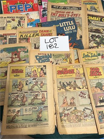 Vintage Comic Book Lot Chip & Dale, Little LuLu, Donald Duck, Combat Casey &More