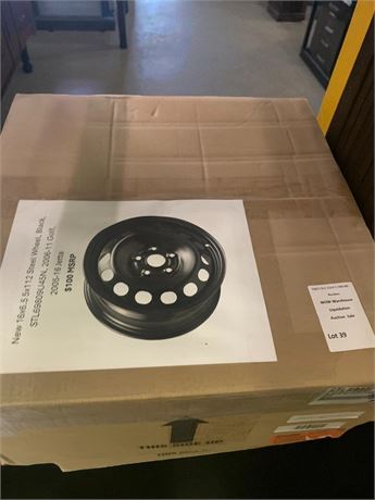 Black Steel Wheel Rim 16 x 6.5 5 x 112 Part Number STL69809U45N