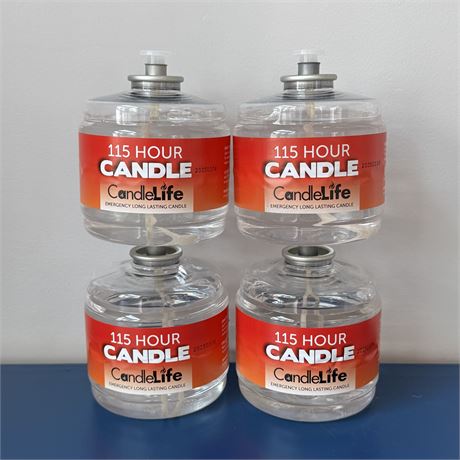 115 Hour Emergency Long Lasting Candles - Lot of 4