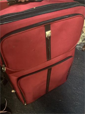 Red & Black Softside Samsonite Suitcase