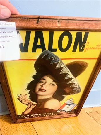Framed 1940s Southwestern -Themed Advertising Poster for Avalon Cigarettes