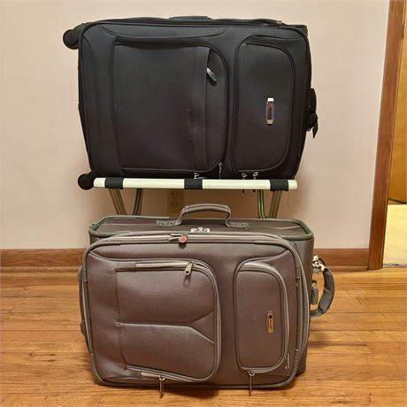 Delsey Luggage and Folding Luggage Rack