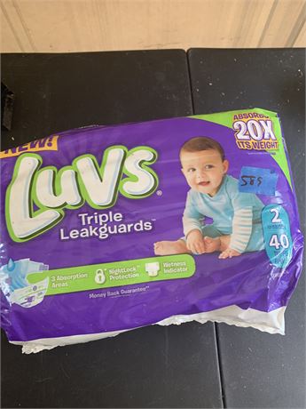 LUVS Triple Leak Guard Diapers Size 2 For 12 - 18 Pounds Pack Of 31