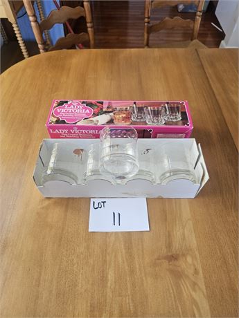 Lady Victoria French On The Rocks Chantelle Pattern Glasses W/ Box