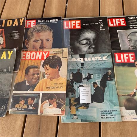 Vintage Ebony, Life, Esquire, Holiday Magazine Lot