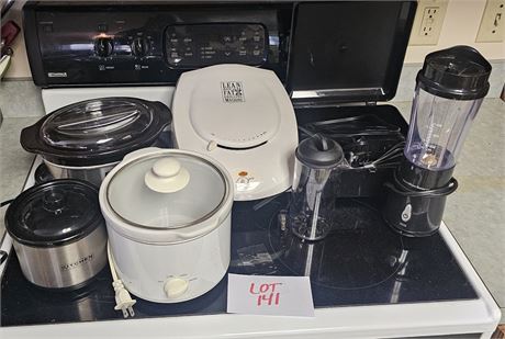 B&D Mixer, Chopper, Small Crock Pots & More