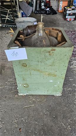 Antique/Vintage Wine 5 Gal Jug With Box