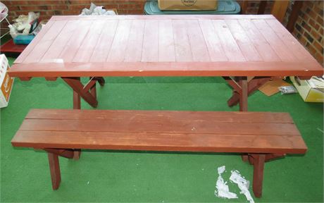 Picnic Table & 2 Benches