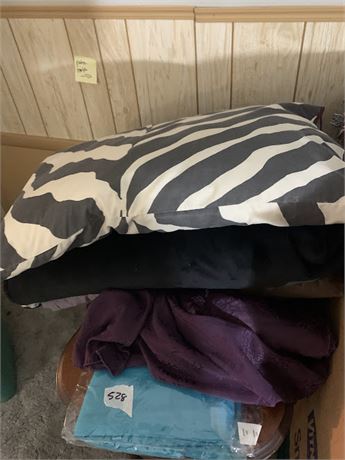 Blanket & Pillow Lot - Zebra Print Pillow - Comforters & More