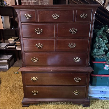 American of Martinsville 6-Drawer Tallboy Dresser - 39 x 18 3/8 x 56"T