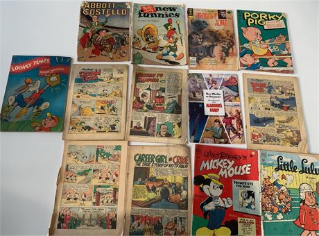 Dell Comics/Looney Tunes Comic Books Porky Pig, Tweety Bird, Abbott & Costello