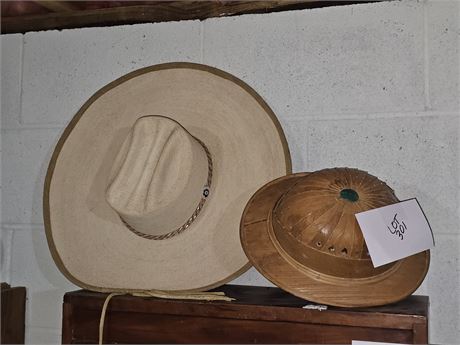 Bamboo Safari Hat with Jade Color Stone & Rodolfo Chavez Sombrero