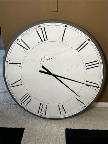 Large Paris Wall Clock- Wood