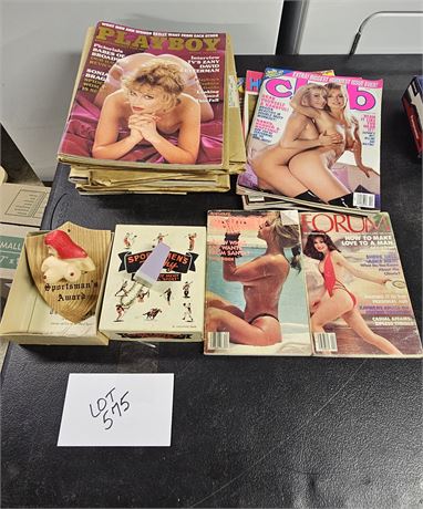 Adult Magazine Lot - 70's & 80's Playboy, Club, Cavalier & More